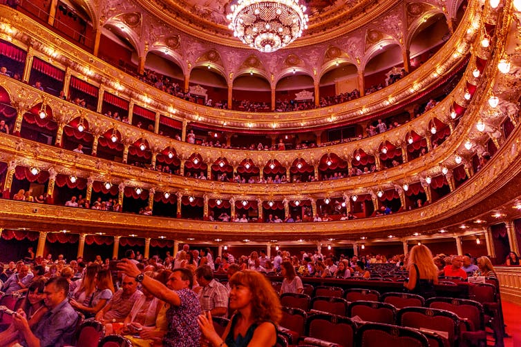 An opera house in Odessa, Ukraine.